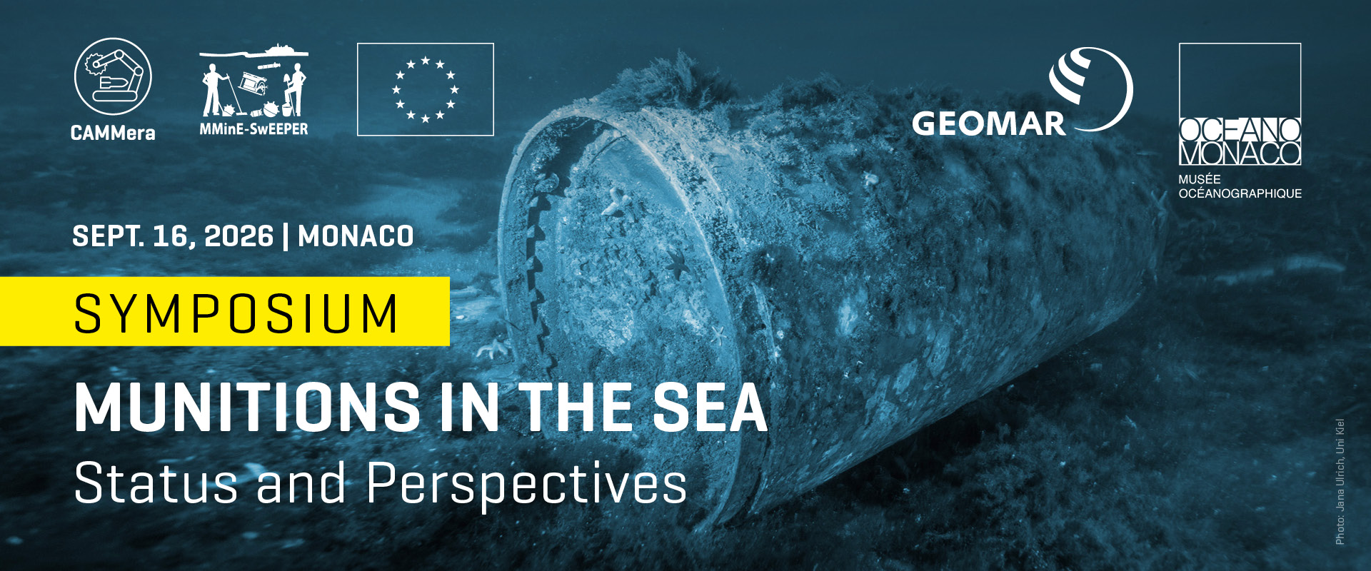 Symposium on Munitions in the Sea -Status and Perspectives, Monaco, 16 September